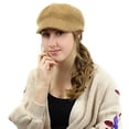 thumbnail image 3 of 100% Wool Newsboy Cap Hat Camel, 3 of 4