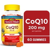 Nature Made CoQ10 200mg per serving Gummies, Heart and Energy Support Supplement, 60 Count