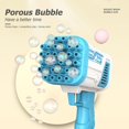 thumbnail image 1 of Bazooka Bubble Machine 32 hoyos Gatling Electric Soap Bubble Toys (Azul), 1 of 5