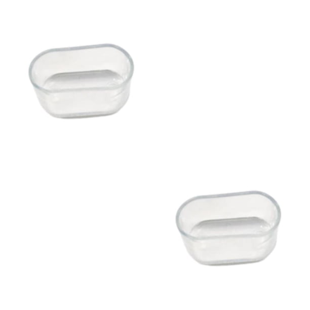 Billuyoard 16 Uds. Base de silla ovalada cubierta de goma de tendón de vaca protección de moda reducción de ruido transparente 16*34mm Transparente 16*34mm 2Conjunto