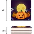 thumbnail image 3 of FMSHPON Halloween Theme Pumpkin Pattern Set of 6 Coaster for Drinks, Absorbent Ceramic Stone Coasters Cup Mat with Cork Base for Home Kitchen Room Coffee Table Bar Decor, 3 of 4