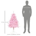 thumbnail image 3 of HOMCOM 4FT Artificial Christmas Tree with Automatic Open for Party Pink, 3 of 10