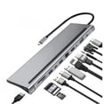 thumbnail image 1 of 11 In 1 Docking Station Type-c Interface Usb3.1 To HDMI-compatible Adapter Docking Station Gray, 1 of 5