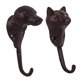 thumbnail image 5 of 2 ganchos decorativos vintage de hierro fundido con forma de perro y gato para colgar en la pared, 5 of 7