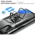 thumbnail image 5 of Nagebee Case for Motorola Moto G Stylus 2021 with Tempered Glass Screen Protector (Full Coverage), Full-Body Protective [Military-Grade] Magnetic Car Mount Ring Holder, Heavy-Duty Durable Case (Black), 5 of 7