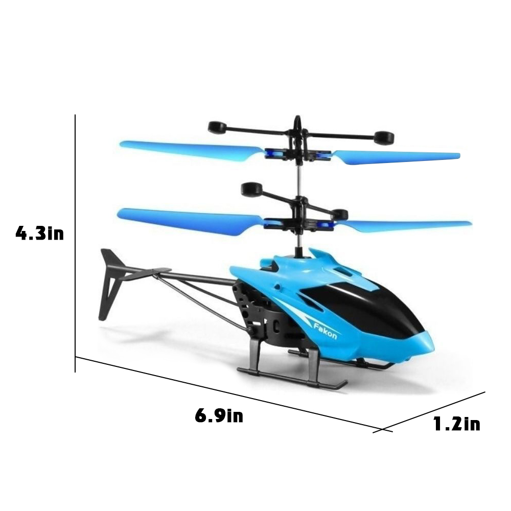 EASTIN Drone Helicopter 2 Channel Helicopter Copter Outdoor Toys Remote Control Plane Blue
