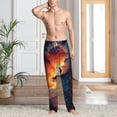 thumbnail image 2 of Susaid Sunset Surfing Silhouette Print Mens Pajama Pants Set Sleep & Lounge Pants, PJ Bottoms with Pockets and Button Fly-X-Large, 2 of 6