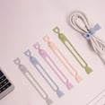 thumbnail image 4 of asddcavvf Silicone Straps Cord Organizer 2025 NEW Data Organizer For Bundling Earphone Phone Charger Computer Cords Multipurpose Reusable Ties Wire Organizer Clamps for Crafts Small Clamps for Modelin, 4 of 8