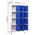 thumbnail image 4 of vidaXL Locker Cabinet Grey and Blue 90x45x180 cm Steel, 4 of 5
