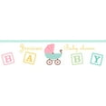 thumbnail image 2 of 100 Baby Carriage Shower Birthday Party Water Bottle Labels 8"x2", 2 of 2
