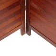 thumbnail image 4 of Oriental Furniture 6 ft. Tall Wooden Louvered Room Divider Walnut 3 Panel, 4 of 6