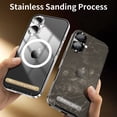 thumbnail image 6 of Allytech Metal Plating case for iPhone 16 Pro, Luxury Ultra Thin Compatible with Magsafe Wireless Charging Camera Lens Protection Anti-Drop Frosted Back Panel Cover for iPhone 16 Pro, Silver, 6 of 9
