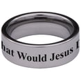 thumbnail image 4 of What Would Jesus Do WWJD Tungsten Carbide Ring, 4 of 9