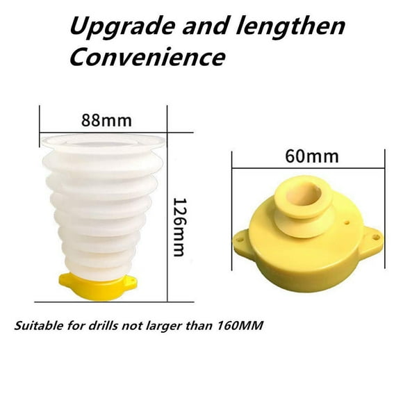 Drill Dust Collector Drill Dust Cover Rubber Scalable Drill Dust Cover Collector for Ceiling Electric Hammer Dust Bowl