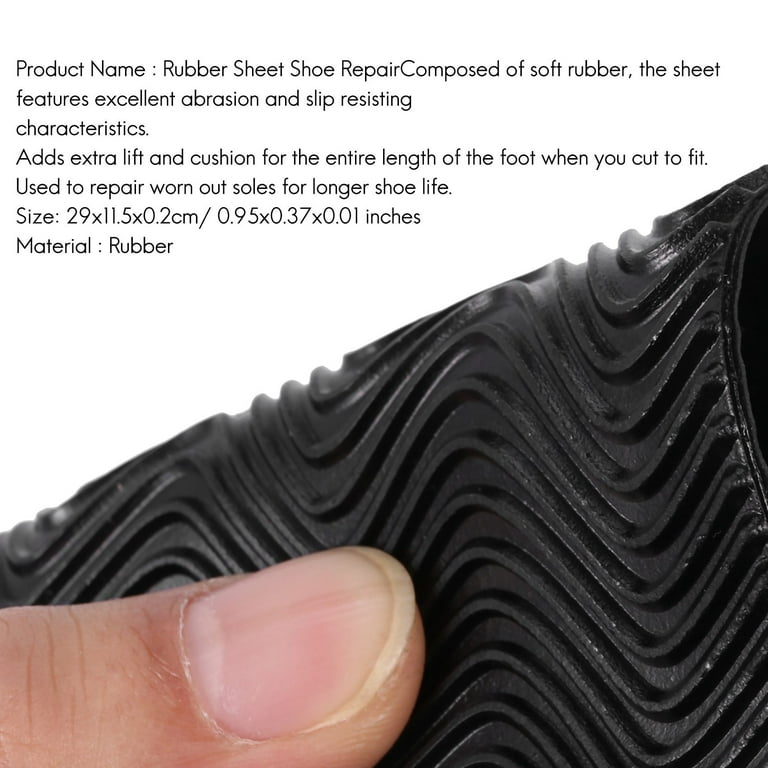1 Pair DIY Stick On Full Soles Heel Palm Shoe Repair Anti Slip Grip rubber Pads 29X11.5X0.2Cm