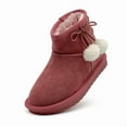 thumbnail image 5 of Kids Winter Snow Boots, Girls Boys Comfy Faux Fur Lined Short Boots Slip On Furry Outdoor Warm Ankle Boot, 5 of 7