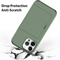 thumbnail image 4 of Compatible with iPhone 15 Case with Card Holder 15 Wallet Case Anti-Scratch Dual Layer Hidden Pocket Phone Case Shockproof Cover for iPhone 15 6.1 Inch-Green, 4 of 11