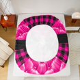 thumbnail image 4 of Manfei Cartoon Cute Bow Fitted Sheet Full,Geometric Plaid Buffalo Bed Set,3 Pieces,1 Fitted Sheet and 2 Pillowcases, 4 of 6