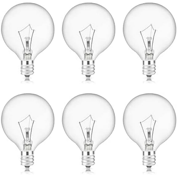Scentsy Light Bulbs for Warmer - 25 Watt Bulb for Full Size Wax Melt Warmers, Replacement Bulb for Wax Warmer Burner Candle Warmer - G16 1/2 Globe Bulbs (6 Packs)$$
