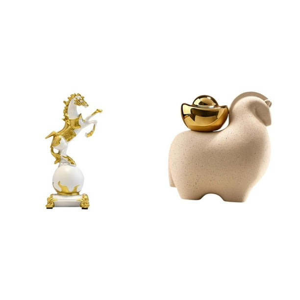 Figura de escritorio,Estante de estatua de caballo para escritorio,oficina,decoración del hogar,Figura decorativa de escritorio de resina para decoración del hogar,Mini estatua de animal,Mini