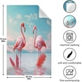 thumbnail image 3 of Dreamtimes Flamingos Kitchen Towels, 18 x 28 Inch Super Soft and Absorbent Dish Cloths for Washing Dishes, 4 PCS Reusable Multi-Purpose Microfiber Hand Towels for Kitchen, 3 of 7
