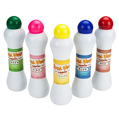 Bingo Daubers Markers Mini Tip Set Of 7 In A Rainbow Of Colors Easy Grip Bottle 