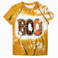 thumbnail image 4 of TOWED22 Halloween Tie Dye Boo Shirts for Women Funny Halloween Ghost Tshirts Fall Spooky Pumpkin Gift Top(Yellow,M), 4 of 5