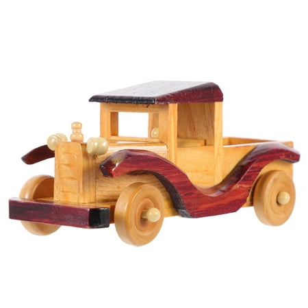 

Wooden Car Model Decor Wooden Vintage Car Ornament Home Desktop Car Wood Crafts