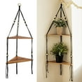 thumbnail image 2 of Milue Wall Corner Hanging Shelf Hanging Plant Shelf Triangular Floating Shelf, 2 of 8