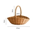 thumbnail image 2 of Wicker Basket with Handle, Wicker Shopping Basket, Large, 2 of 5