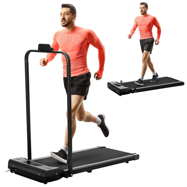 Geemax 2 In 1 Folding Treadmill Under Desk Electric Treadmill With Remote Control For Indoor Home Exercise Workout Walmart Com