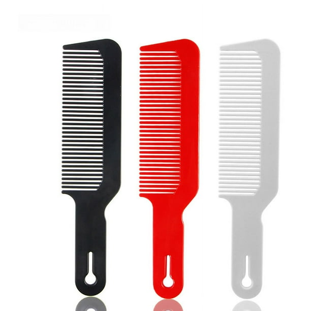 Peine para cortar el pelo, peine de plástico antiestático para el hogar, peine plano con borde de empuje