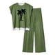 thumbnail image 1 of Pantalones Casuales sin Mangas Impresos con Cuello Redondo Conjunto Superior, Pantalones Ligeros Mujeres para Primavera Verano, 1 of 2