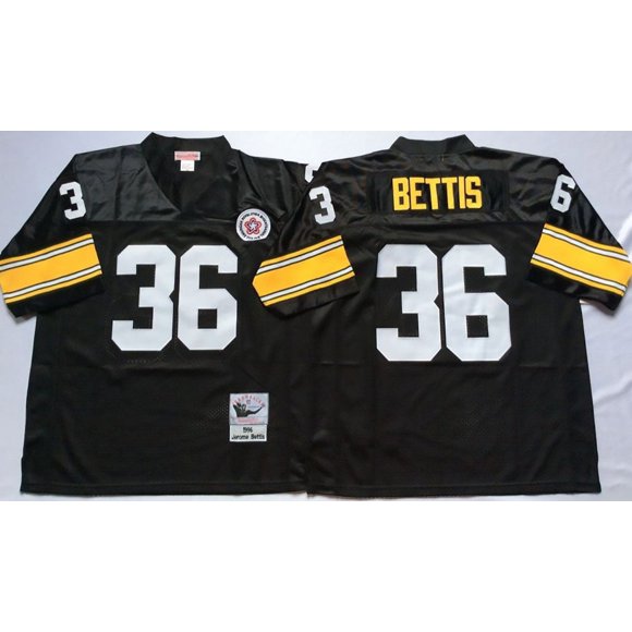 Mens Pittsburgh Steelers Bettis #36 Vintage Football Jersey Black