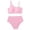 w93# Pink130, variant on Wuxian Girls Swimsuit Two Pieces Bikini Set Ruffle One Shoulder Adjustable Strap Tops And High Waist Floral Print Bottoms S Youth Fashionable Summer Beach Swimwear Swim Clothes Set,5-6 Years