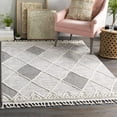 thumbnail image 5 of Hauteloom Norvelt Living Room, Bedroom Area Rug - Bohemian/Global - High Pile - Black, Ivory, Gray - 2' x 2'11", 5 of 10