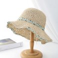 thumbnail image 3 of Women's Sun Hats Casual and Basic Solid Color Gardening Hat Beach Sun Breathable Summer Sun Hat Outfits Sky Blue One Size, 3 of 3
