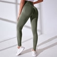 thumbnail image 5 of idosla Women Scrunch Butt Lifting Leggings for Women Seamless High Waisted Workout Yoga Pants Gym Booty Tights (Green, M), 5 of 6