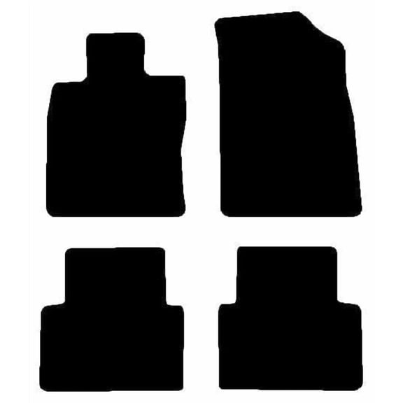 Carpet Floor Mats, Custom Fit, Black, 4-Piece Set, Fits 2019-2022 Honda Insight, Made in USA