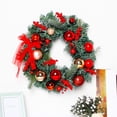 thumbnail image 2 of Bearachild Guirnalda de Navidad con bola de Navidad para puerta delantera Guirnalda de Feliz Navidad Guirnalda Adorno de árbol de Navidad Kits de decoración para fiestas Rojo Bearachild HA045238-02, 2 of 6