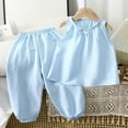 thumbnail image 4 of SNKSDGM Girls Girls Spring Outfits Size 7/8 Rompers Toddler Girl Spring Outfits Girls' Set Sweet Vest Top with Pants Summer Outfit Cute Casual Sleepwear Air Conditioning Suit Two Piece Set 7-8 Years, 4 of 4
