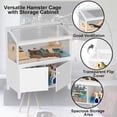 thumbnail image 3 of GDLF Hamster Cage with Storage Cabinet, Small Animal Habitat for Gerbil, Rat and Hedgehog, 3 of 8