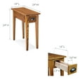 thumbnail image 5 of Leick Home 9010 One Drawer Bin Pull Narrow Side Table, Candleglow, 5 of 18