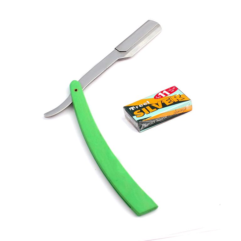 Manual Folding Shaving Knife Beard Cutter Shaver Straight Edge Barber Razor  Up to 22 Blades (Set of 11 Blades)