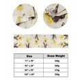 thumbnail image 3 of Bed Runner Scarf Cal King Size, Yellow Flower Stain Bed Runners & Scarves for Foot of Beds, Farmhosue Country Vintage Butterfly Floral Decorative Bedding Runner Scarf for Hotel 102 x20 Inch, 3 of 6