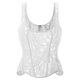 thumbnail image 4 of Camisola moldeadora de encaje irregular de doble capa, ajustada, tipo corsé, para mujer, 4 of 8