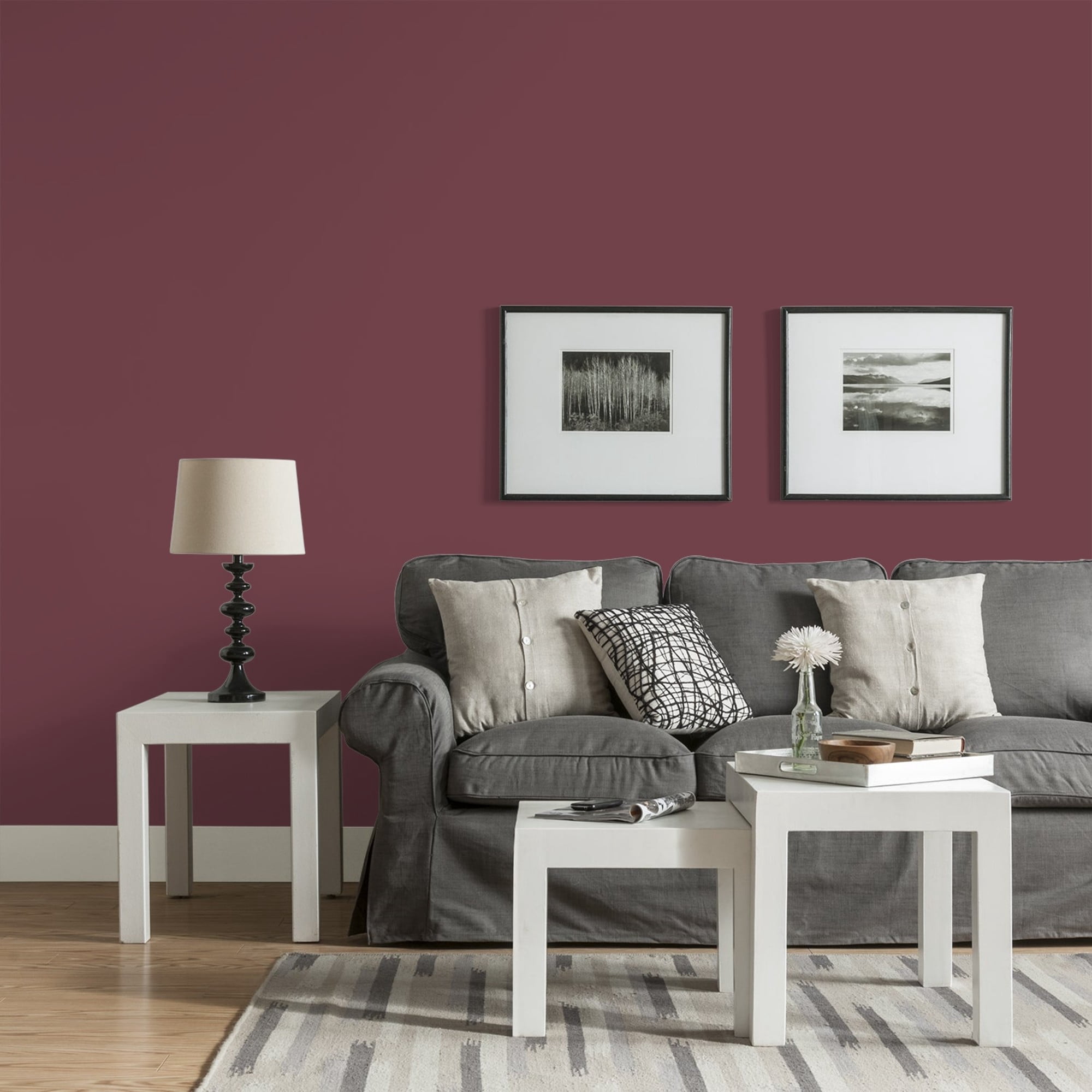 Glidden Fundamentals Red Red Wine Eggshell Interior Paint and Primer, 1 Gallon