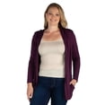 thumbnail image 2 of Plus Size Open Front Hooded Pocket Cardigan, 2 of 6