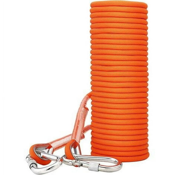 Climbing Rope Climbing Ropes Paracord Multi-Functional Polypropylene 8 mm with Mustache Beads Orange