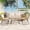 Beige, variant on TUAREX Outdoor Patio Bistro Set 4 Piece, Wicker Loveseat, 2 Chairs & Table, Rattan Patio Furniture with All Weather Cushions for Garden or Deck, Natural Rattan Beige Cushion